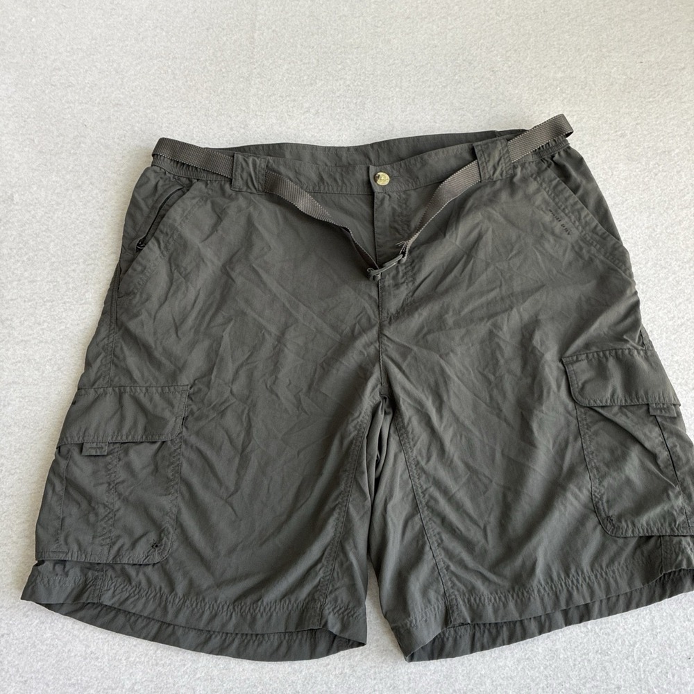 Columbia Mens Titanium Nylon Cargo Shorts XL Gray Outdoors Hiking Gorpcore